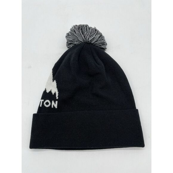 Burton Recycled Trope Beanie Adult Unisex Pom Topper True Black New - Picture 3 of 3